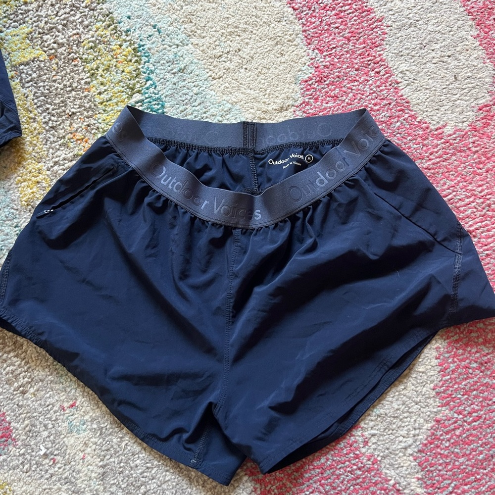 Outdoor Voices Women's Dark Blue Athletic Shorts